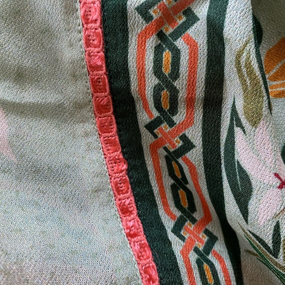 Anthropologie Bl-nk Miranda Peasant Blouse new size XS GREEN color nwt - Picture 5 of 7